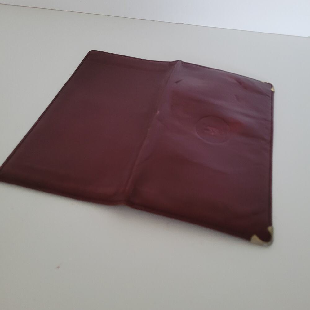 Celine Vintage Bifold Geniue Leather Large Wallet Red Carriage Logo Unisex Long - Picture 6 of 9